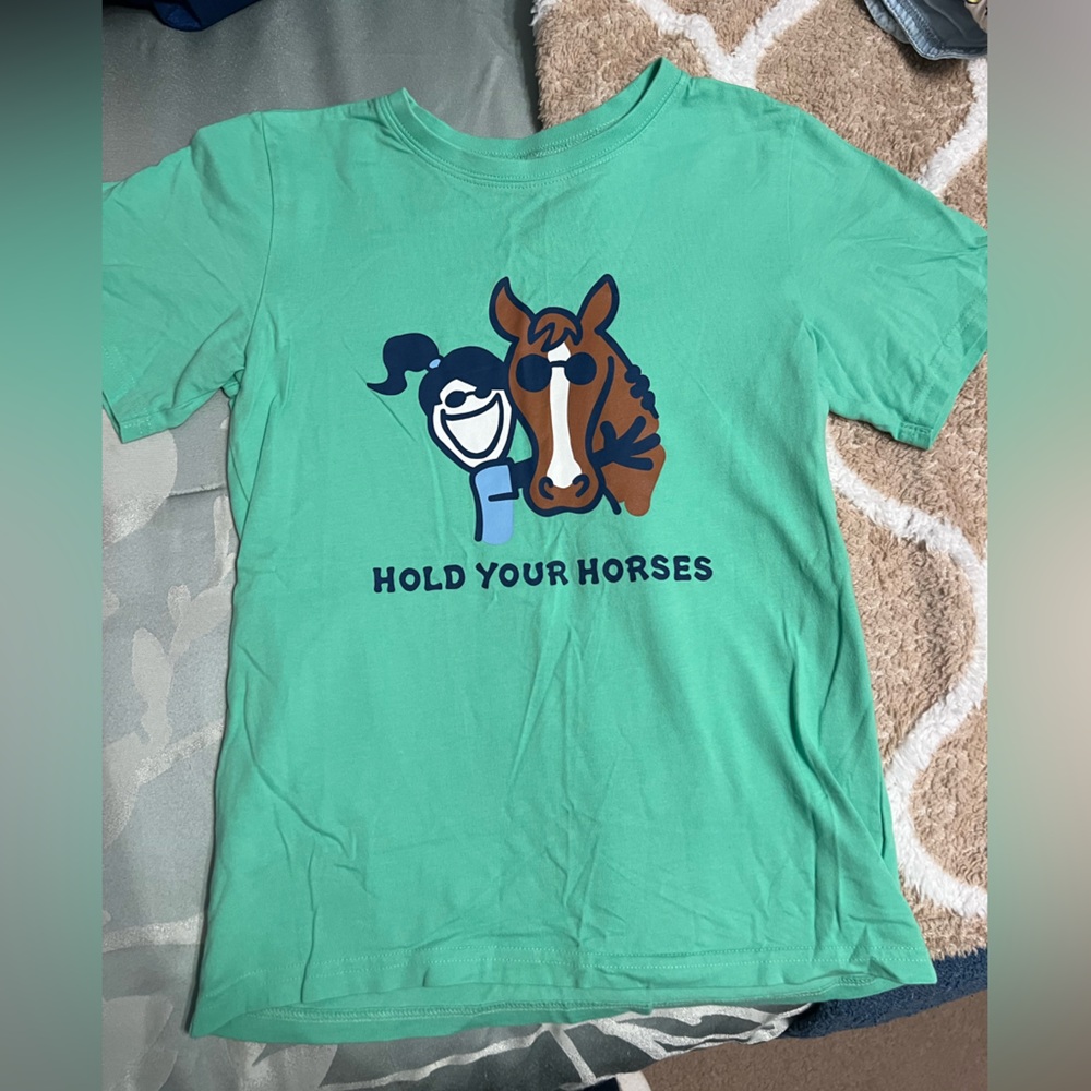 Life Is Good Mint Green 'Hold Your Horses' Kids Tee